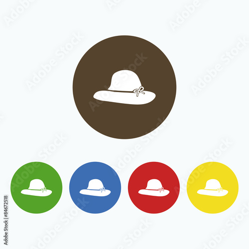 Simple garden hat icon.