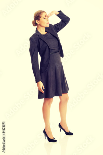 Businesswoman see something interesting 