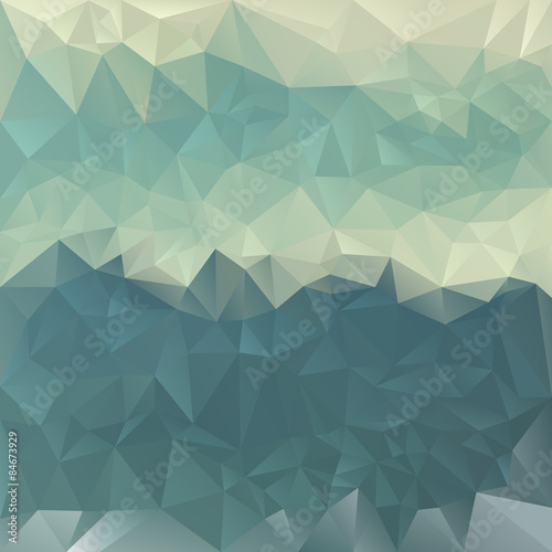 vector polygonal background triangular turquoise blue colors - sea