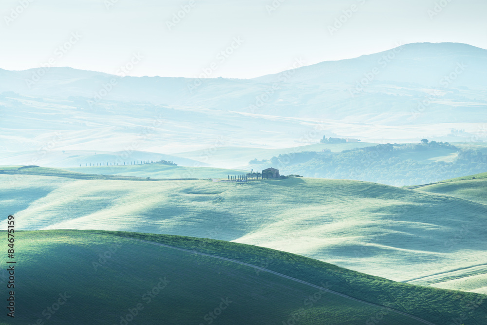 Early spring morning in Tuscany, Italy Early spring morning in Tuscany, Italy
