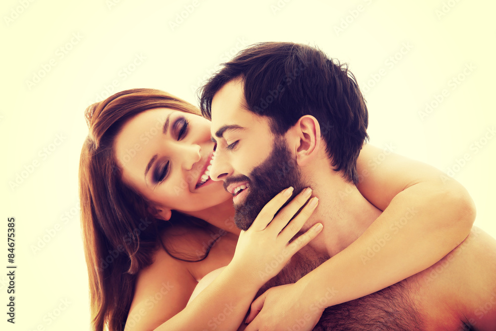 Man carrying girlfriend on his back. Man carrying girlfriend on his back.