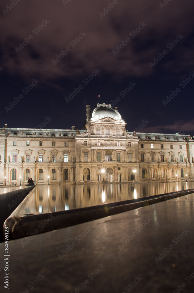 Louvre at night