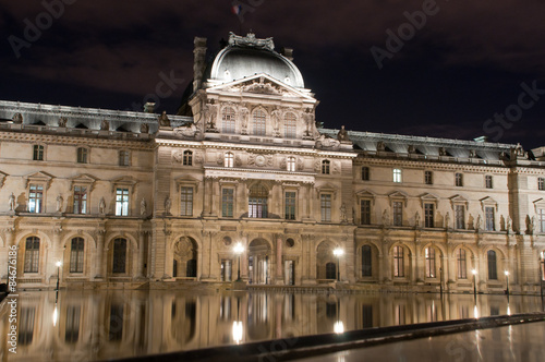 Louvre at night