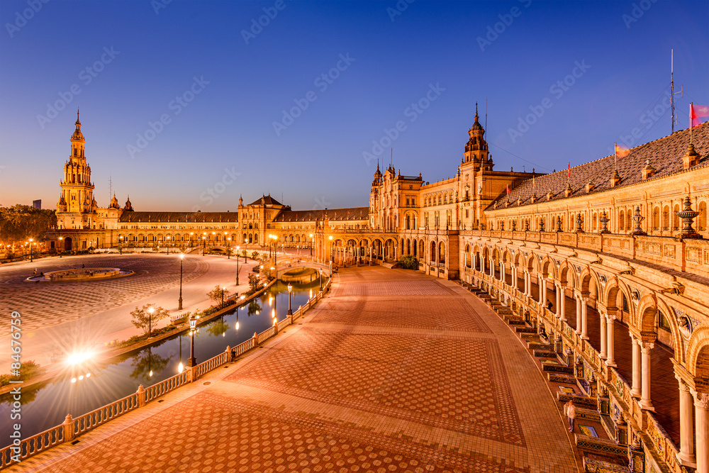Fototapeta premium Plaza de Espana in Seville, Spain.