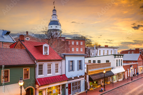 Annapolis, Maryland, USA downtown cityscape.