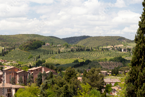 view from lookout in San Gimignano of the countyside © mychadre77