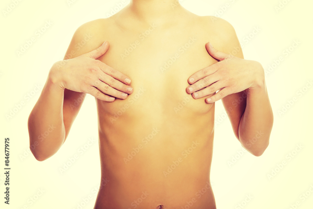 Fototapeta premium Woman covering breast