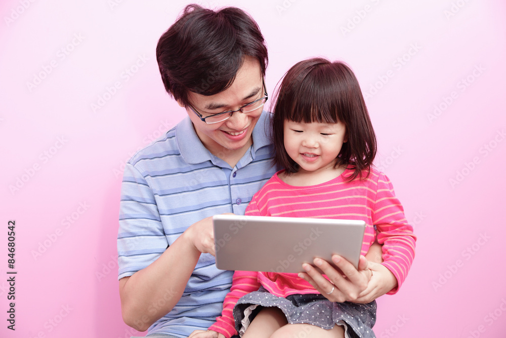 Happy father and daughter Happy father and daughter