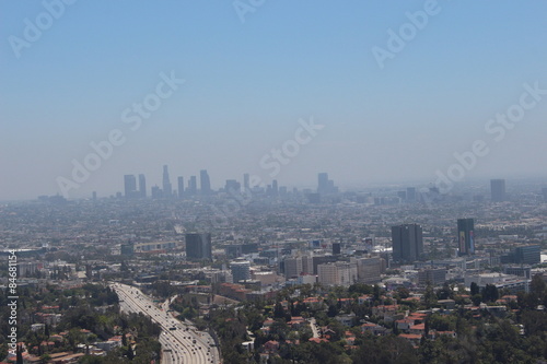 Los Angeles bei Tag in leichtem Nebel
