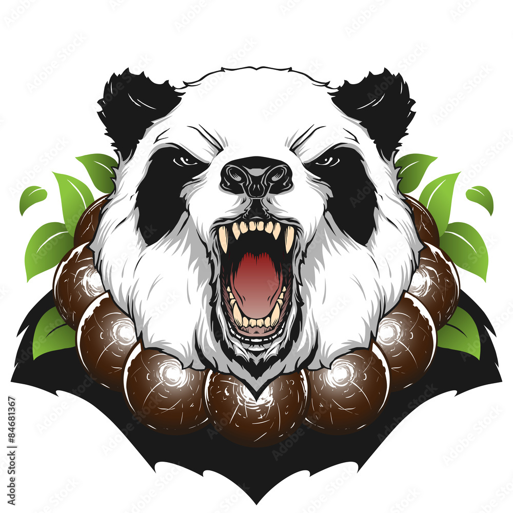 Obraz premium Angry panda head