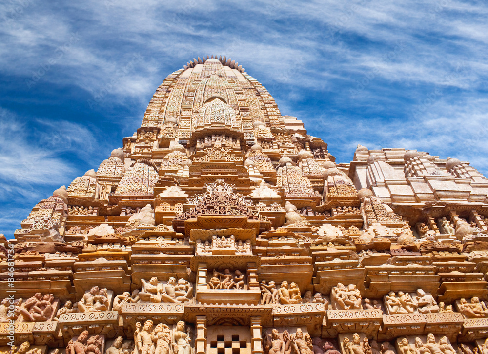 Famous erotic temple in Khajuraho