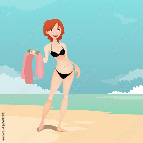 Girl in the beach