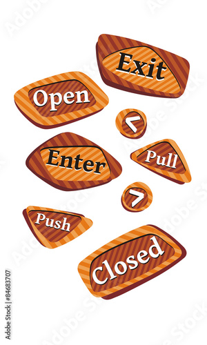Separate vector about door-signs