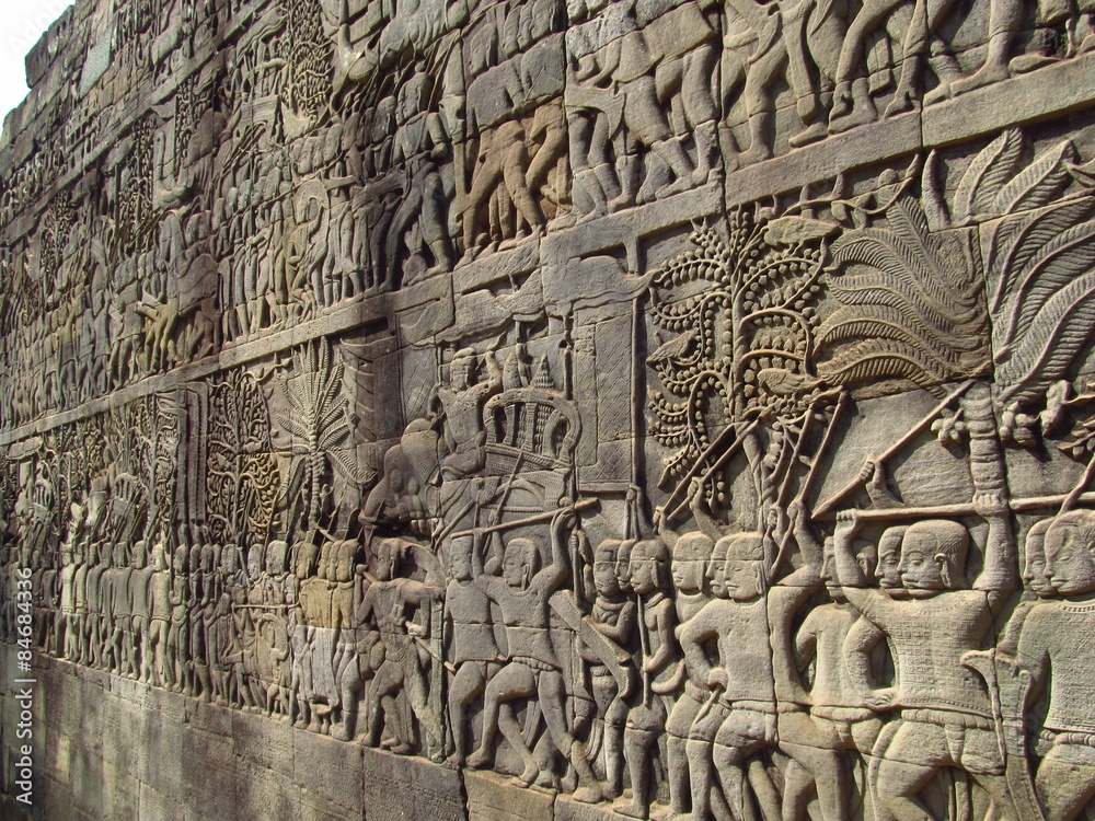 Engraving in Angkor Wat