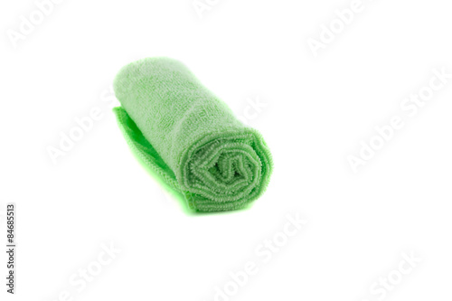 A roll of green towel