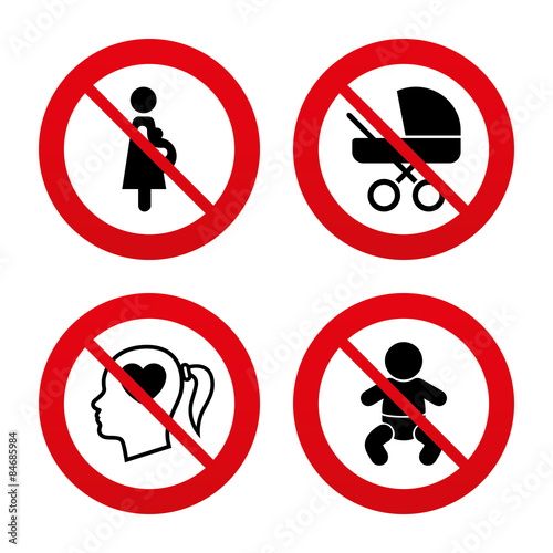 Maternity icons. Baby infant, pregnancy, buggy.