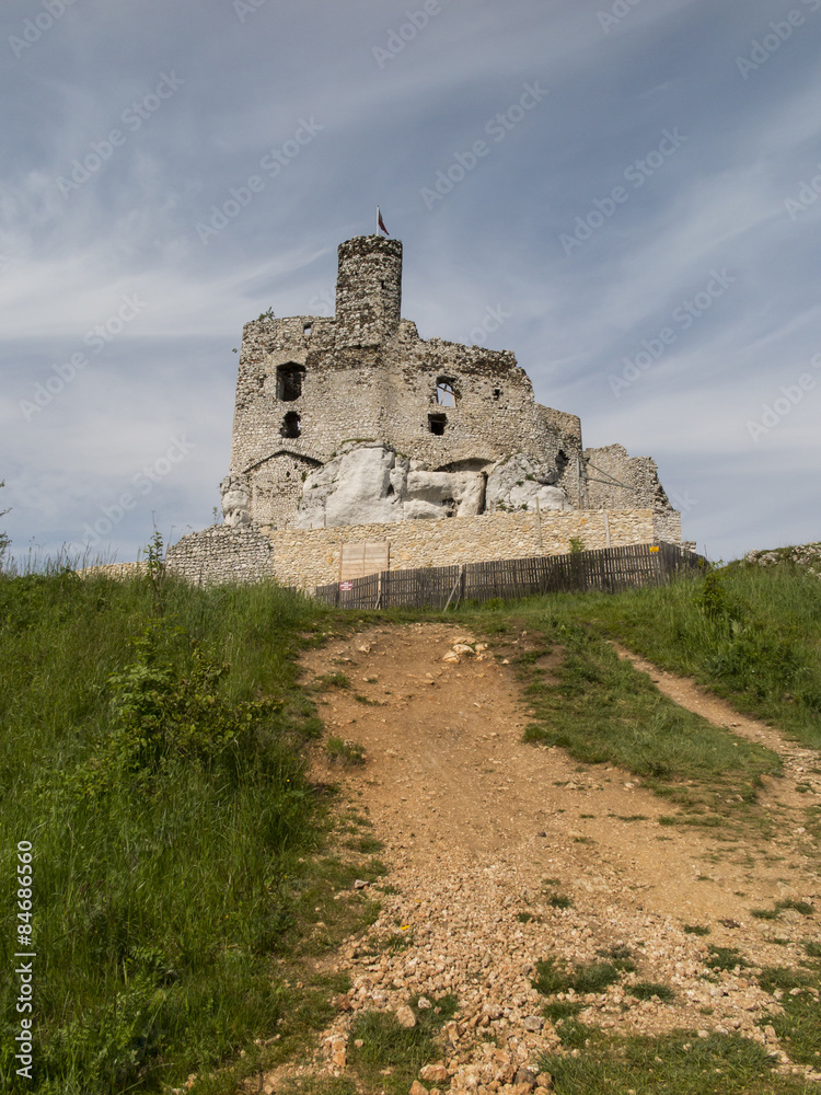 Mirow knight's castle ruins in the Jura Cracow Czestochowa