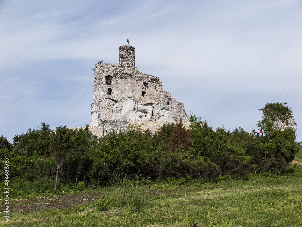 Mirow knight's castle ruins in the Jura Cracow Czestochowa