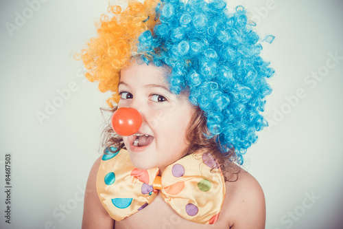 beautiful little girl clown
