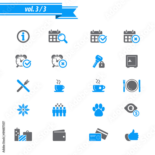 Hotel and Hotel amenities , services Icons
