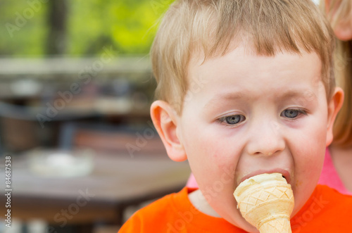 boy eating icecream
