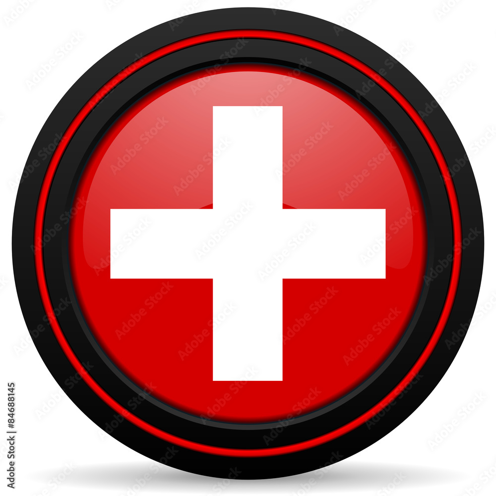 Fototapeta premium plus red glossy web icon