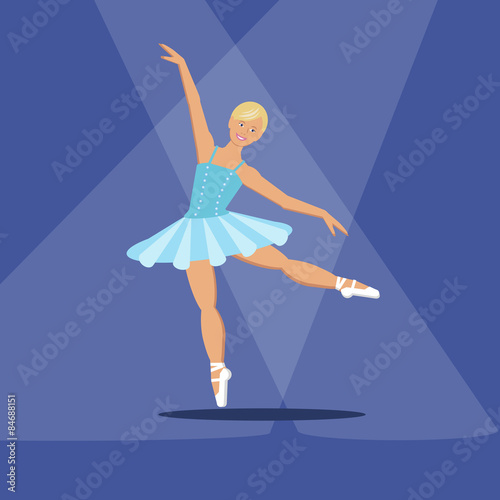 Cute ballerina in the spotlight