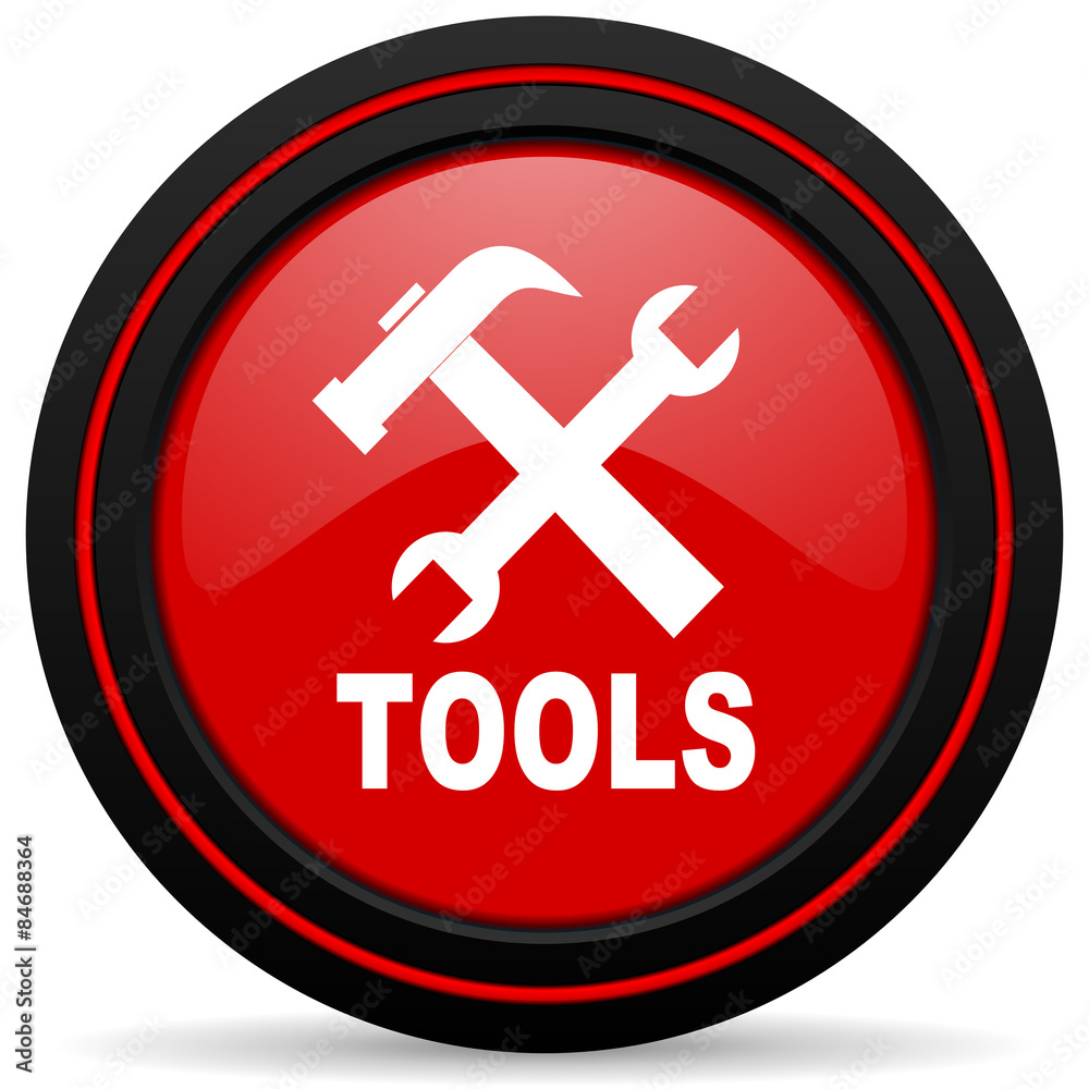 tools red glossy web icon tools red glossy web icon
