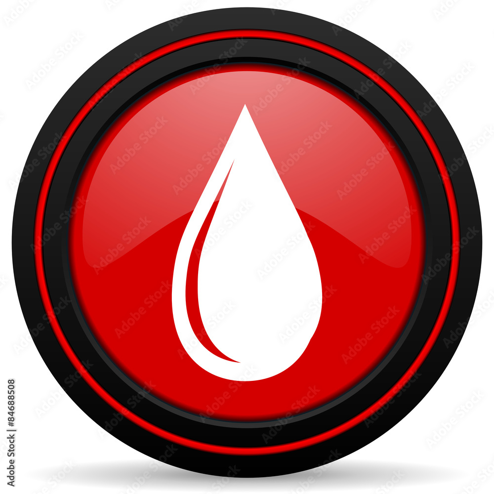 water drop red glossy web icon water drop red glossy web icon