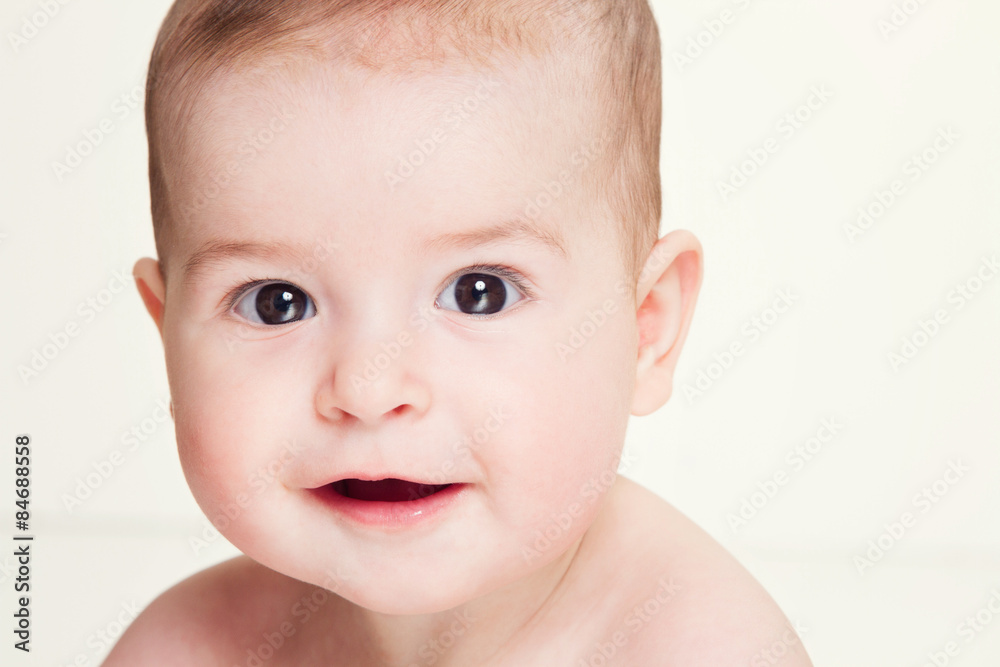 Closeup portrait of beautiful baby