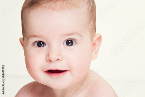 Closeup portrait of beautiful baby
