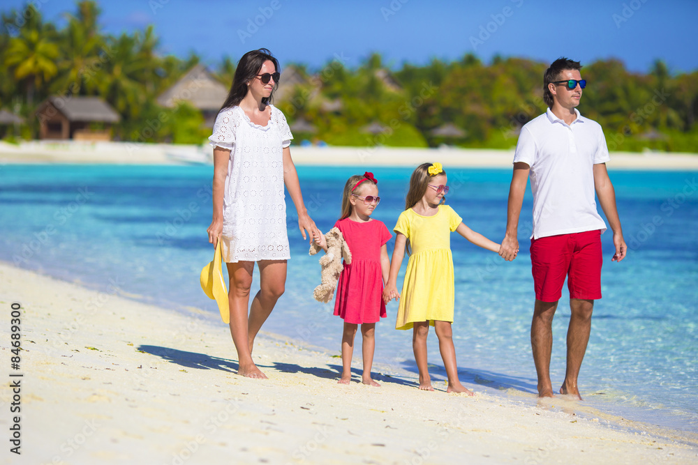 Young happy family on vacation Young happy family on vacation