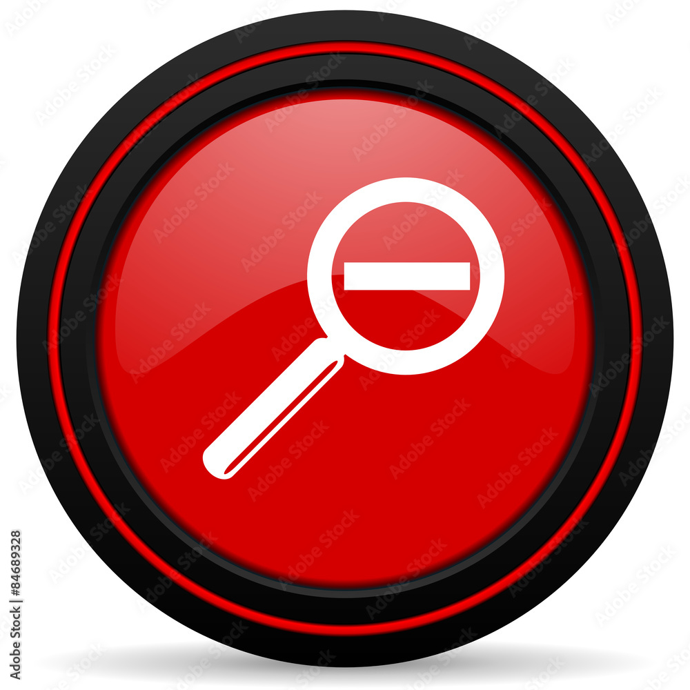 lens red glossy web icon