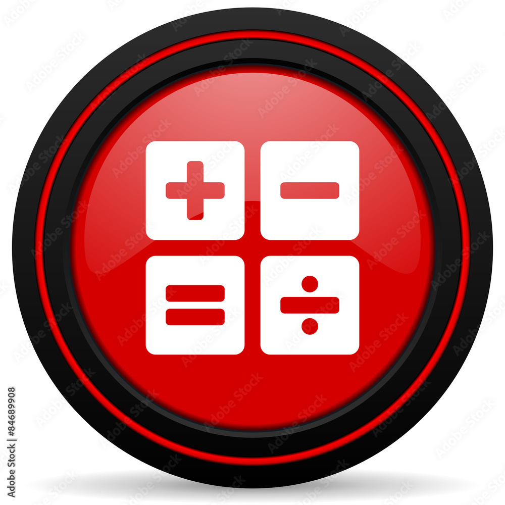 calculator red glossy web icon calculator red glossy web icon