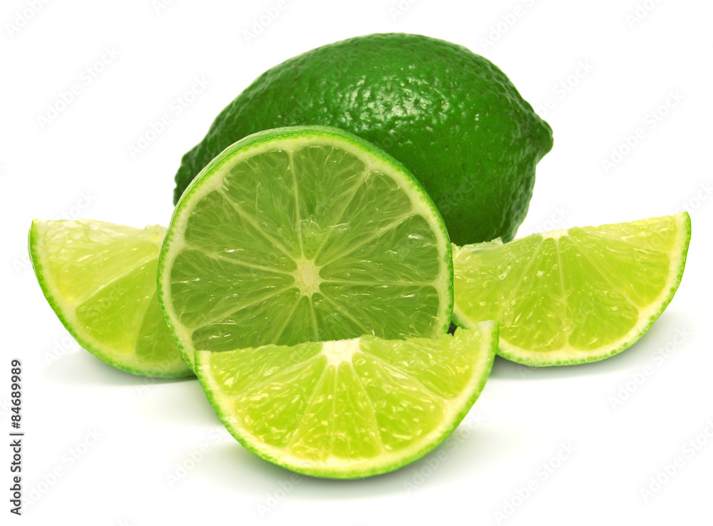 Citrus lime fruit slice