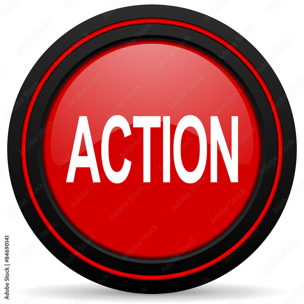 action red glossy web icon action red glossy web icon