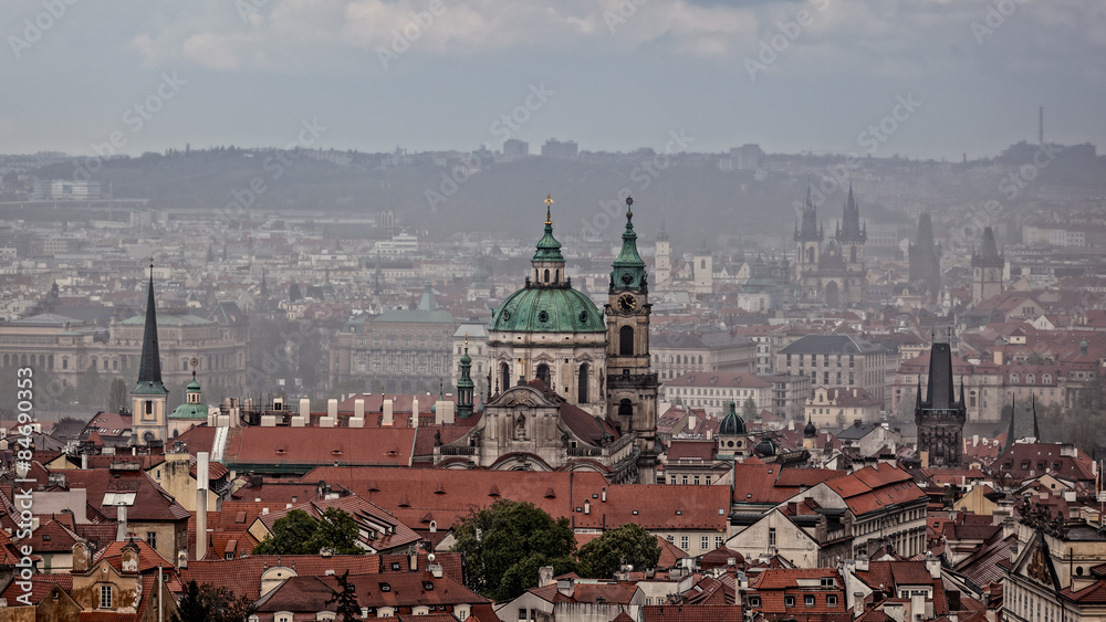 Fototapeta premium Roofs of Prague, Tower of the old town