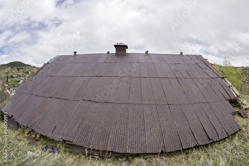 Rusted roof on a building in Colorado
