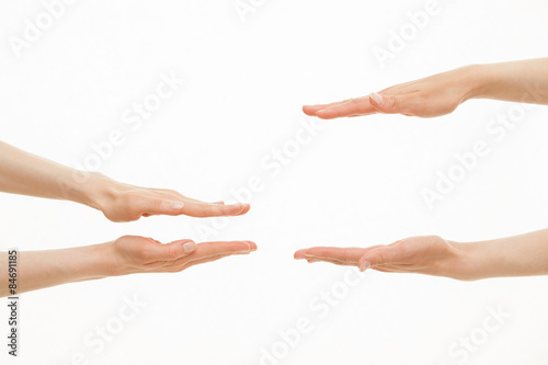 Hands showing different sizes - from small to big