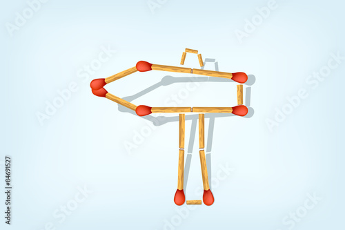 matches business arrow