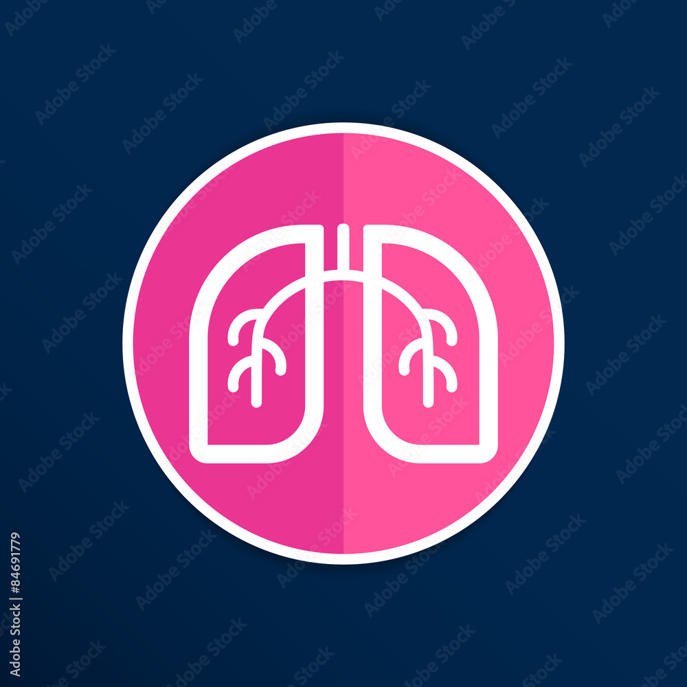 Lungs icon isolated on white background. VECTOR art Lungs icon isolated on white background. VECTOR art