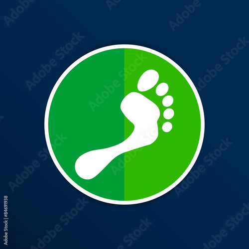 foot vector icon sole human barefoot messy imprint step