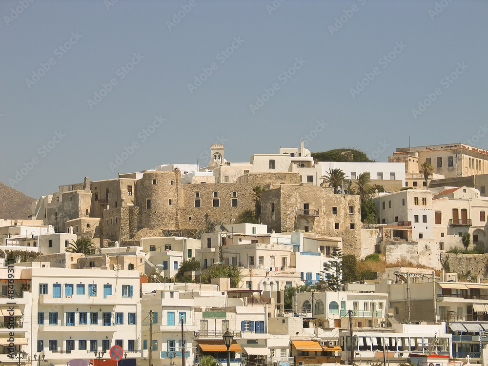 Naxos view. Greek island in Cyclades. Naxos view. Greek island in Cyclades.