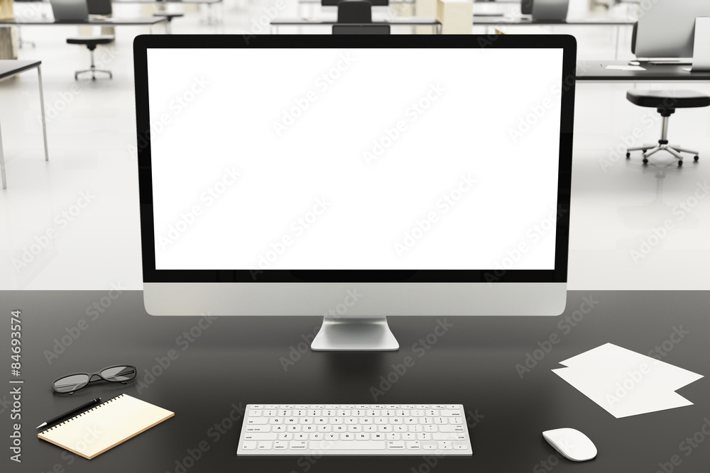 Fototapeta premium desktop in a modern office, mockup