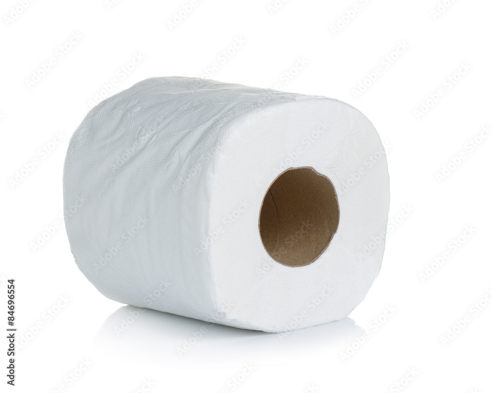 toilet paper on white background toilet paper on white background
