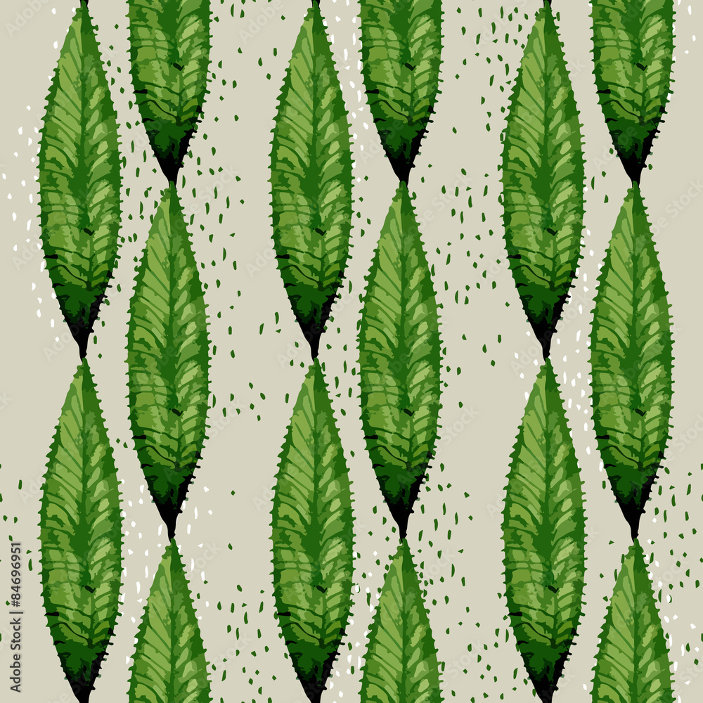 Seamless pattern with leaves. Seamless pattern with leaves.