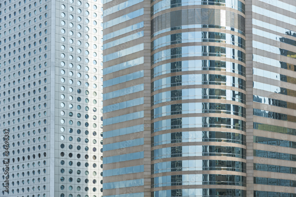 Building abstract. Details of modern office building