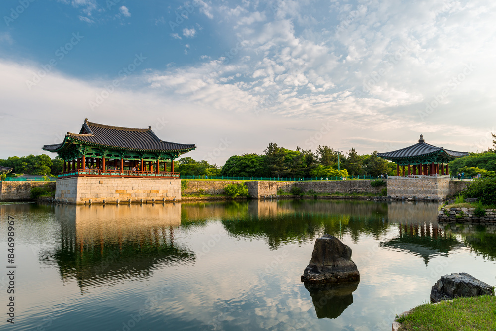 Anapji Pond at Sunset