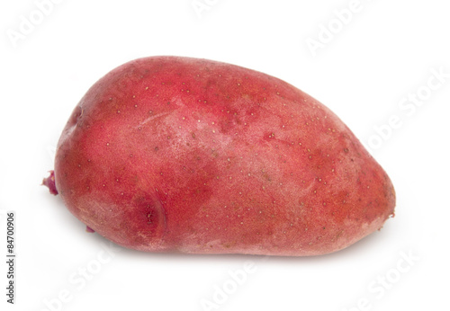 red potatoes on a white background