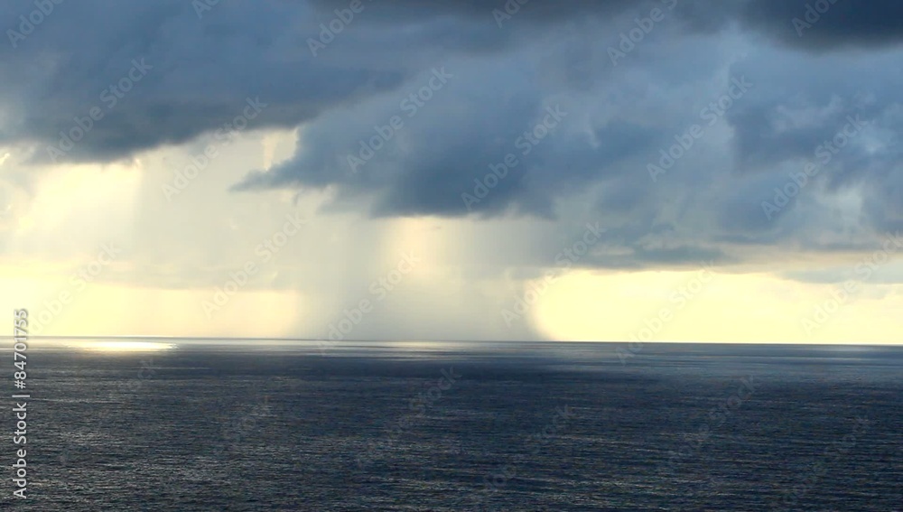 Dark Blue Sea with Heavy Raining at Offshore
Dark Blue Sea with Heavy Raining at Offshore